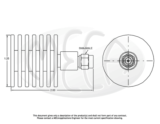 403-7 Termination SMA-Male connectors drawing