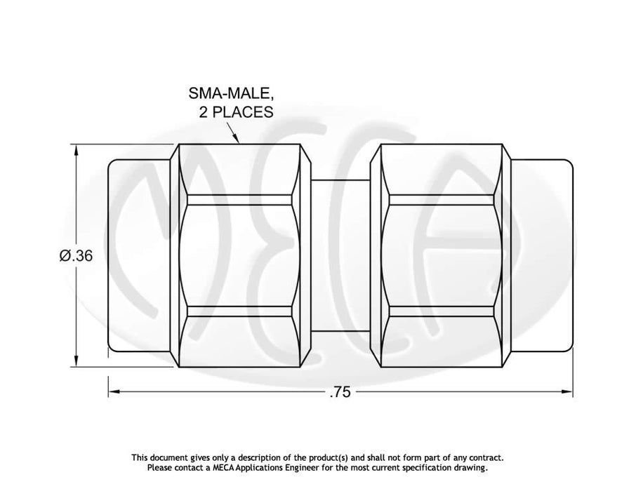 MECA Electronics SMA-Male to SMA-Male Adapters
