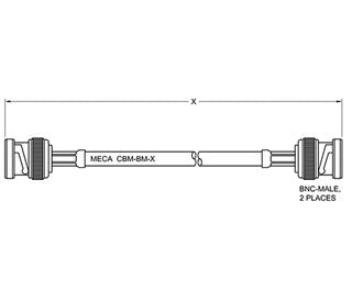 CBM-BM-X Jumper Cable Assemblies BNC-Male to BNC-Male RG142