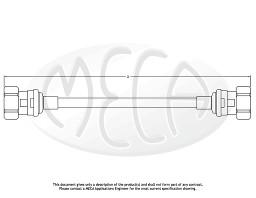 CDM-DM-X-M02 Jumper Cable Assemblies DIN-Male to DIN-Male connectors drawing