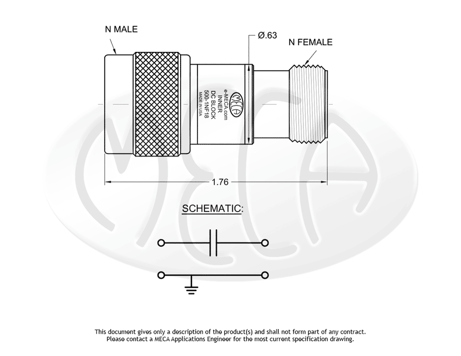 500-1NF18, 100 Watts, N-Type 0.010-18.0 GHz