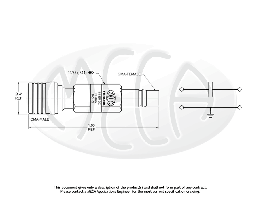 500-1Q, 80 Watts, QMA-F, 0.400-3.000 GHz