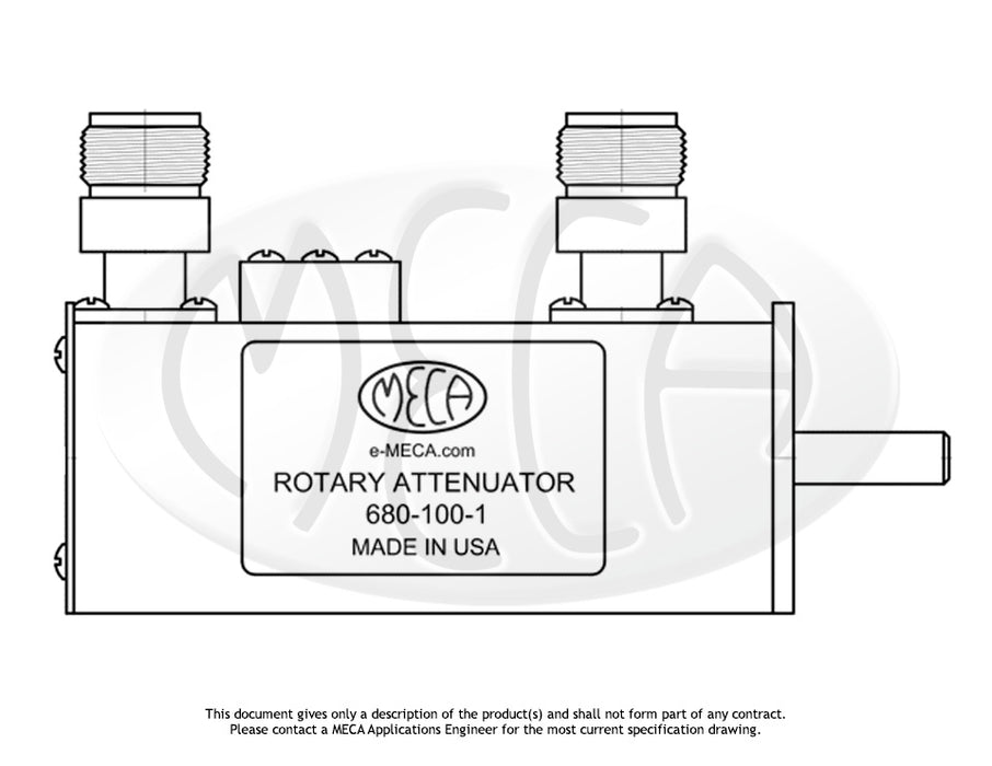 680-100-1, N-Female, 2 Watts, Hz-2.500 GHz