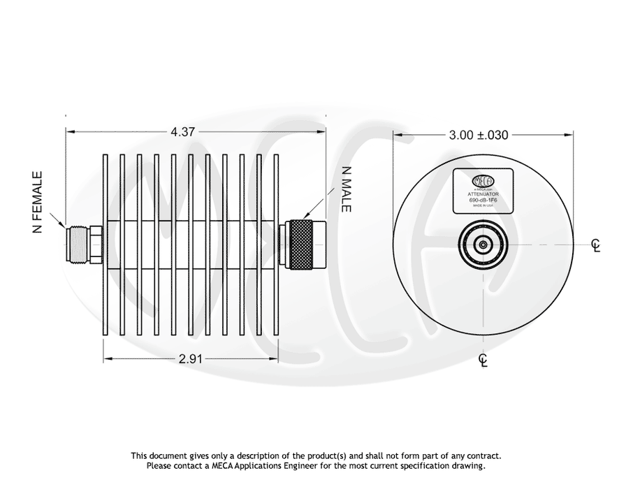 690-30-1F6, 100 Watts, Hz-6.0 GHz