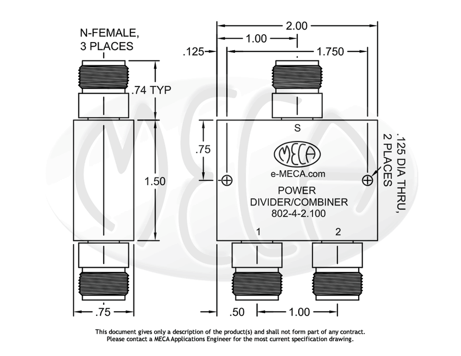 802-4-2.100, N-Female, 1.5-2.7 GHz