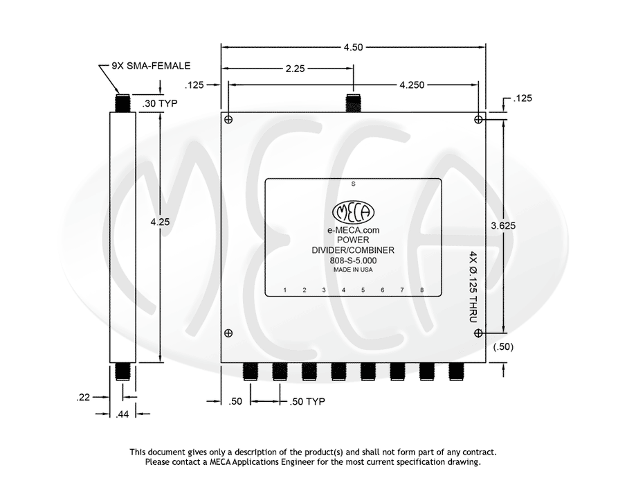 808-S-5.000, SMA-Female, 2.0-8.0 GHz