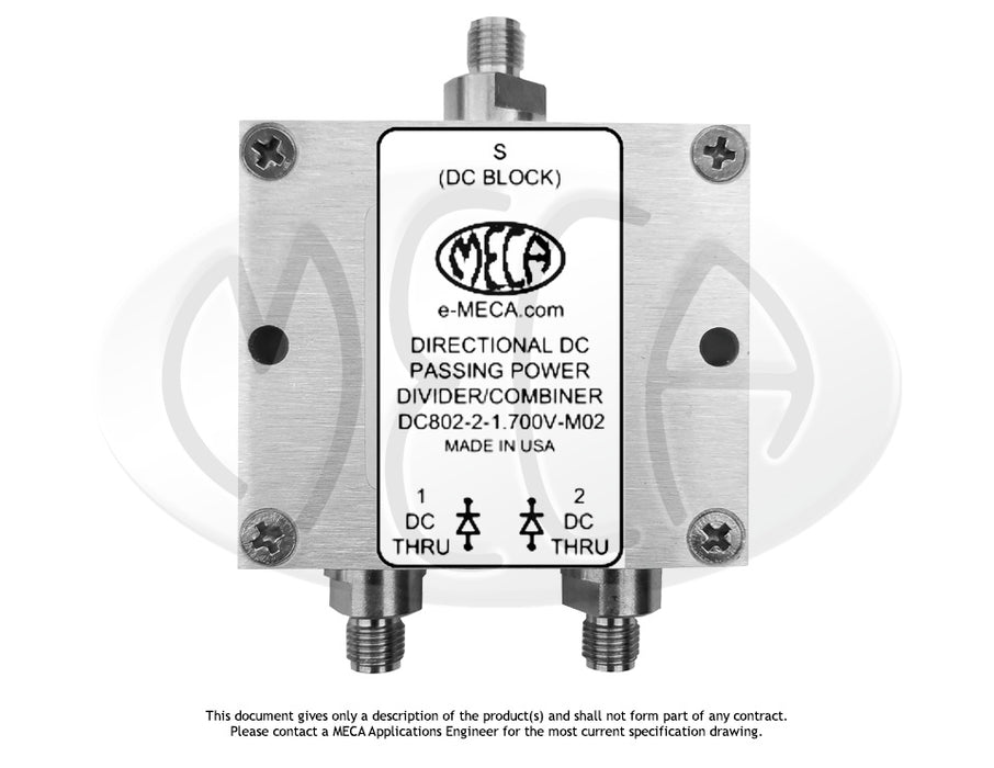 DC802-2-1.700V-M02, SMA-Female, 0.698 – 2.7 GHz