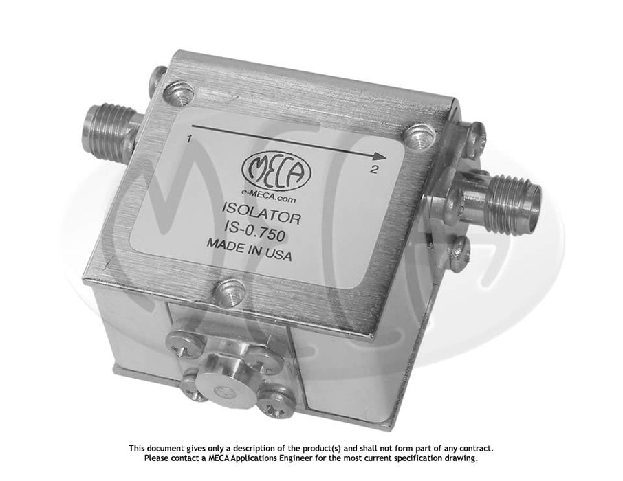 IS-0.750, 2 Watts, SMA-Female 0.700-0.800 GHz