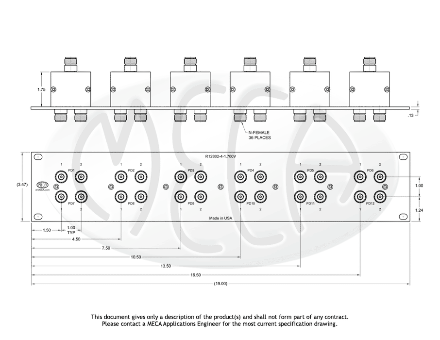 R12802-4-1.700V, 2-Way, 0.698-2.7 GHz