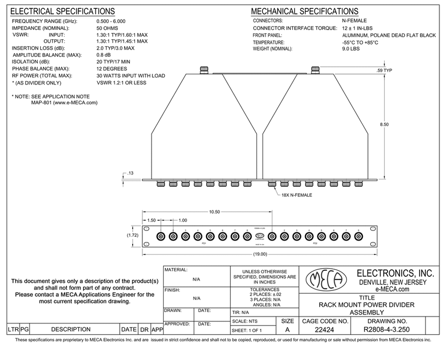 R2808-4-3.250, 8-Way, 0.500-6.000 GHz