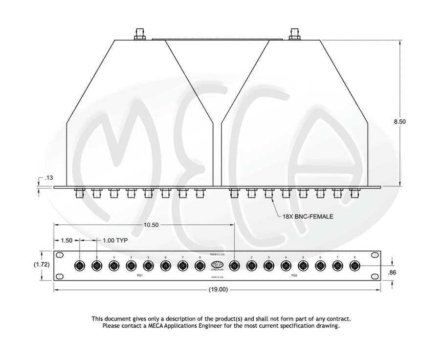 R2808-8-3.250, 8-Way, 0.500-6.000 GHz