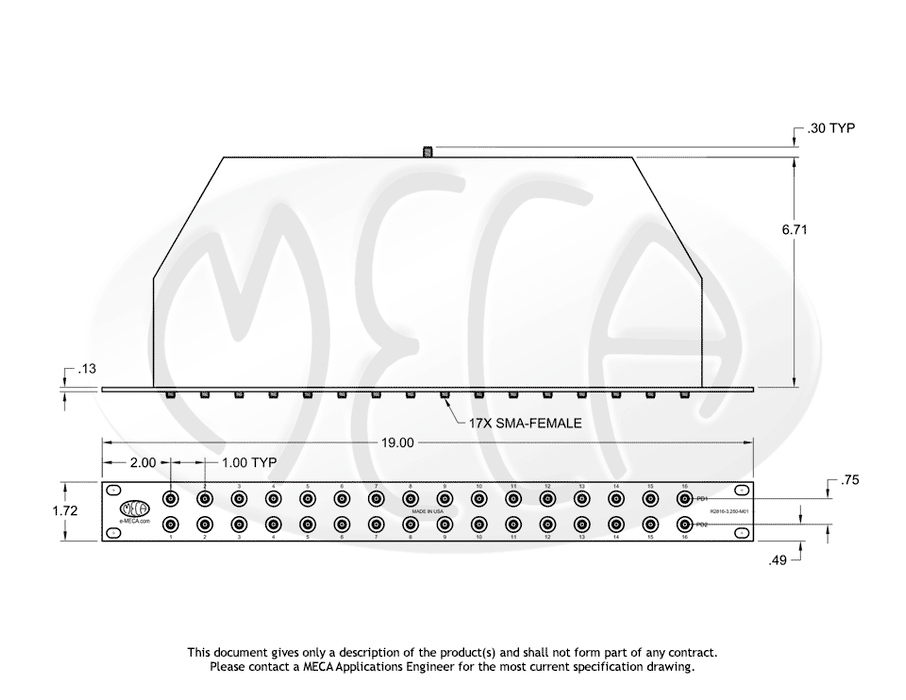 R2816-2-3.250-M01, 16-Way, 0.500-6.0 GHz