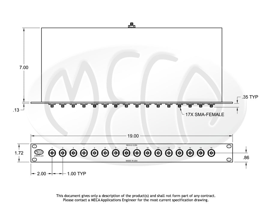 R816-2-3.250, 1x16-Way, 0.500-6.000 GHz