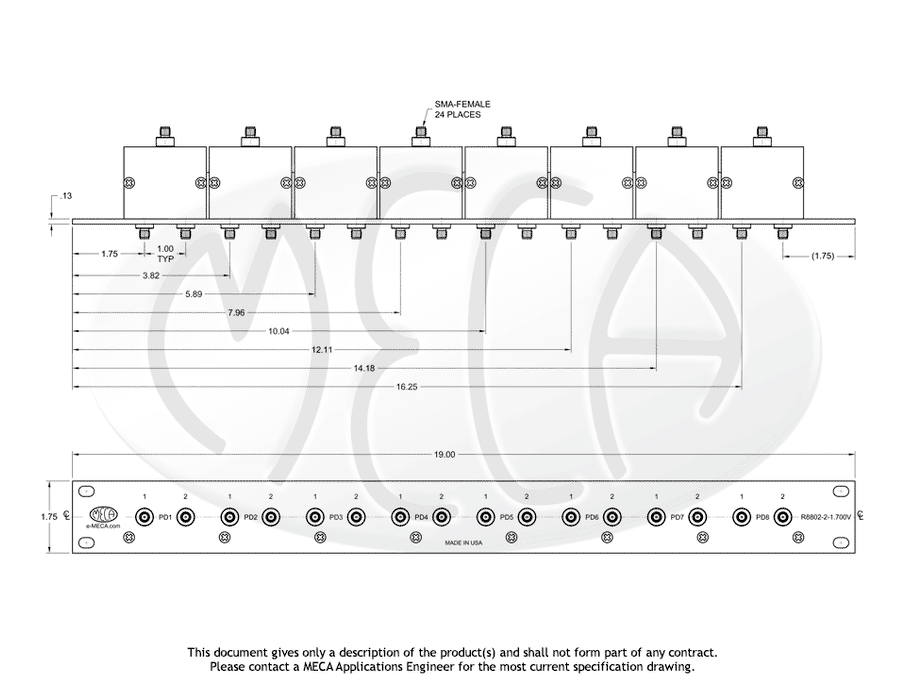 R8802-2-1.700V, 2-Way, SMA, 0.698-2.7 GHz