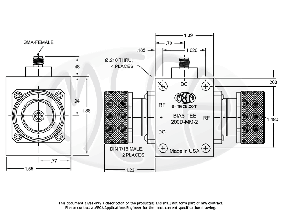 DC Blocks & Bias Tees — MECA Electronics, Inc.