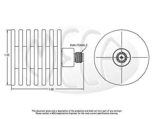 403-8 Termination SMA-Female connectors drawing