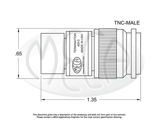RF Terminations TNC — MECA Electronics, Inc.