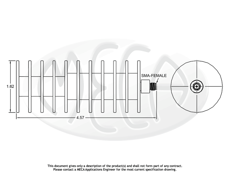 480-8 Microwave/Terminations SMA-Female connectors drawing
