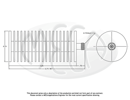 490-2 Termination N/F connectors drawing
