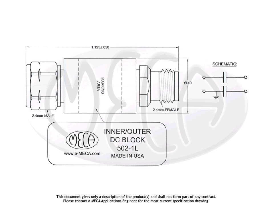 DC Blocks & Bias Tees — MECA Electronics, Inc.
