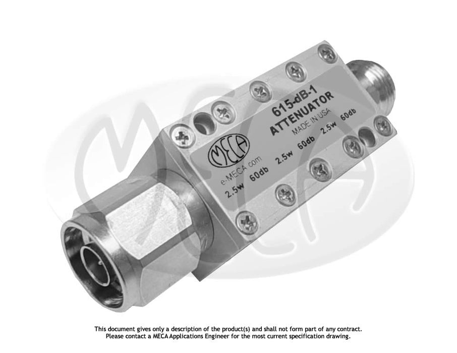 MECA Electronics N-Type Coaxial Attenuators  