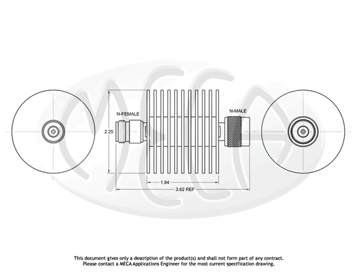 Atténuateur de radiofréquence DC-4.0GHz, impédance système 50 Atténuateur de radiofréquence DC-4.0GHz, impédance système 50