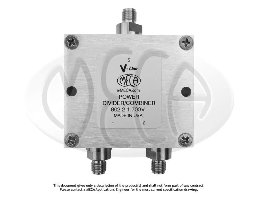 MECA Electronics 2-Way SMA-Female Power Divider/Combiner