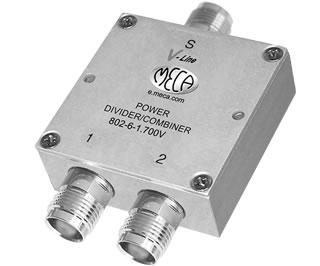 TNC Power Dividers, 802-6-1.700V, TNC-Female, 0.698-2.700 GHz