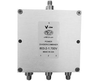 3 Way SMA-Female Power Dividers, 803-2-1.700V, 0.698-2.700 GHz