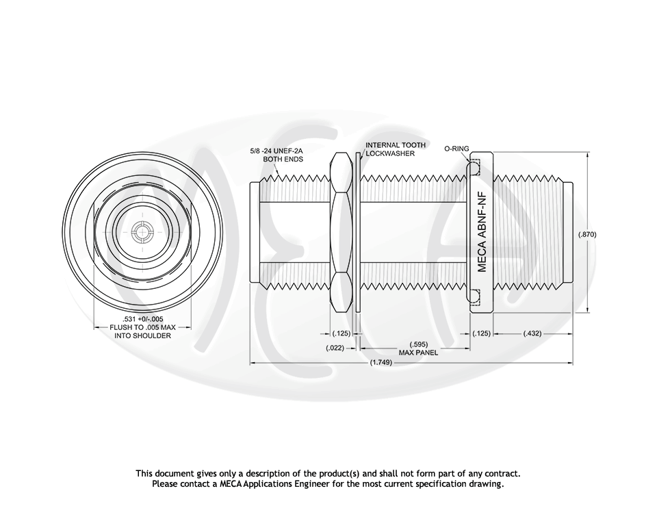 Adapter, ABNF-NF, N-Female to N-Female, Hz-11.0 GHz — MECA Electronics ...