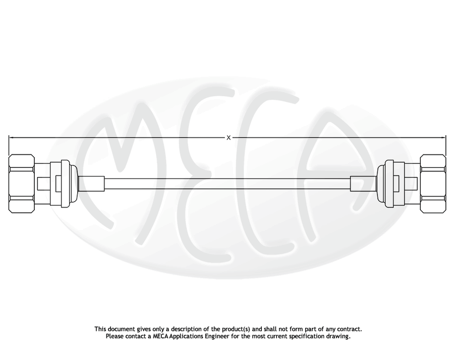 CDM-DM-X-M01 Cable Assemblies DIN-Male to DIN-Male connectors drawing LMR240