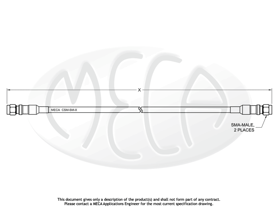 Coaxial Cable Assemblies, CSM-SM-X, SMA-Male to SMA-Male, RG142 — MECA ...