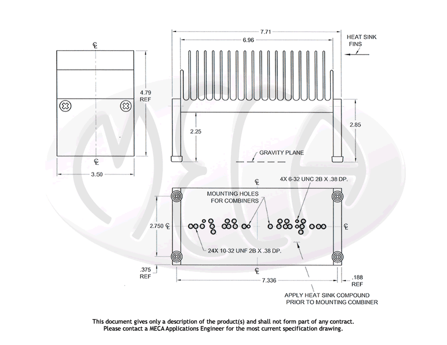 HS-3 Power Divider Accessories connectors drawing