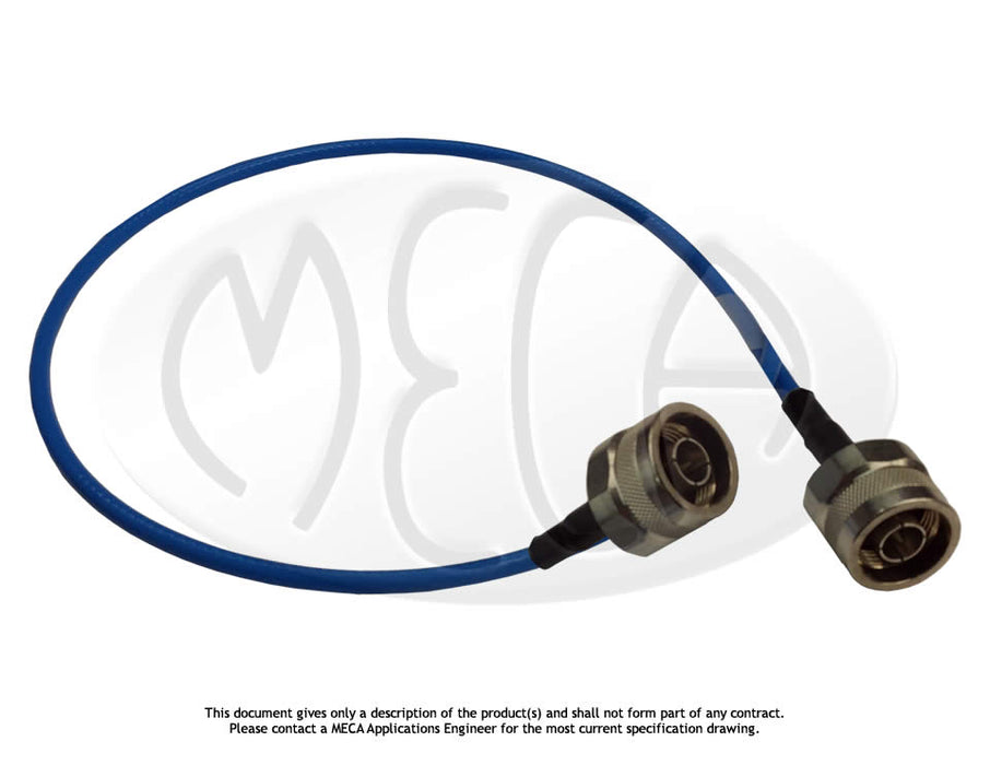 MECA Electronics N-Male to N-Male Low PIM Jumper Cable Assemblies