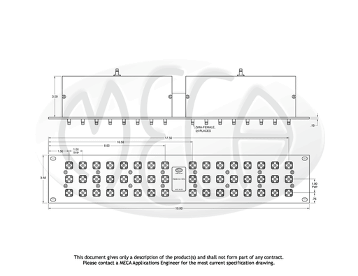 R6808-10-1.700V Integrated Assemblies QMA-Female connectors drawing